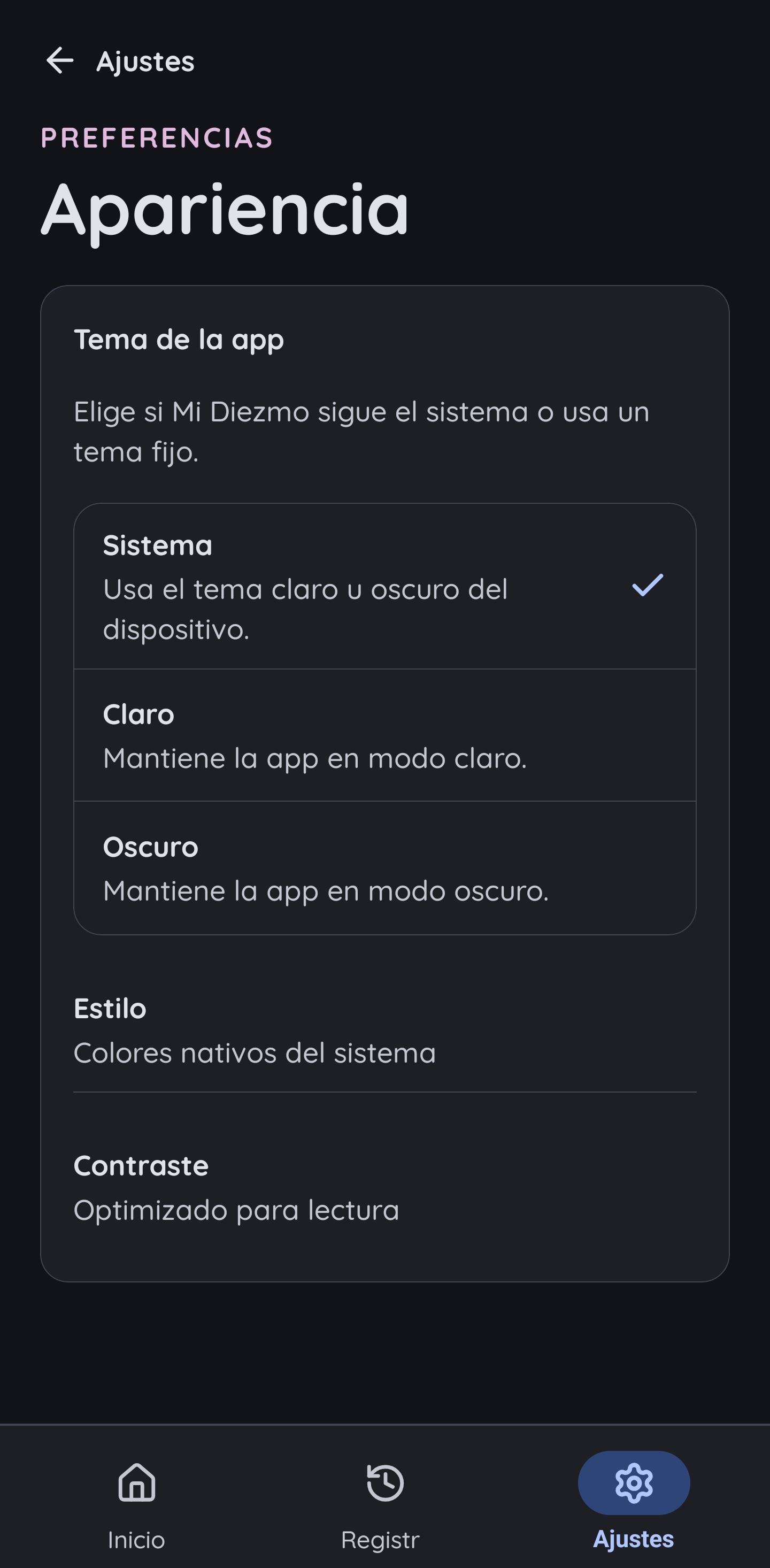 Ajustes de Tema - Theme Settings